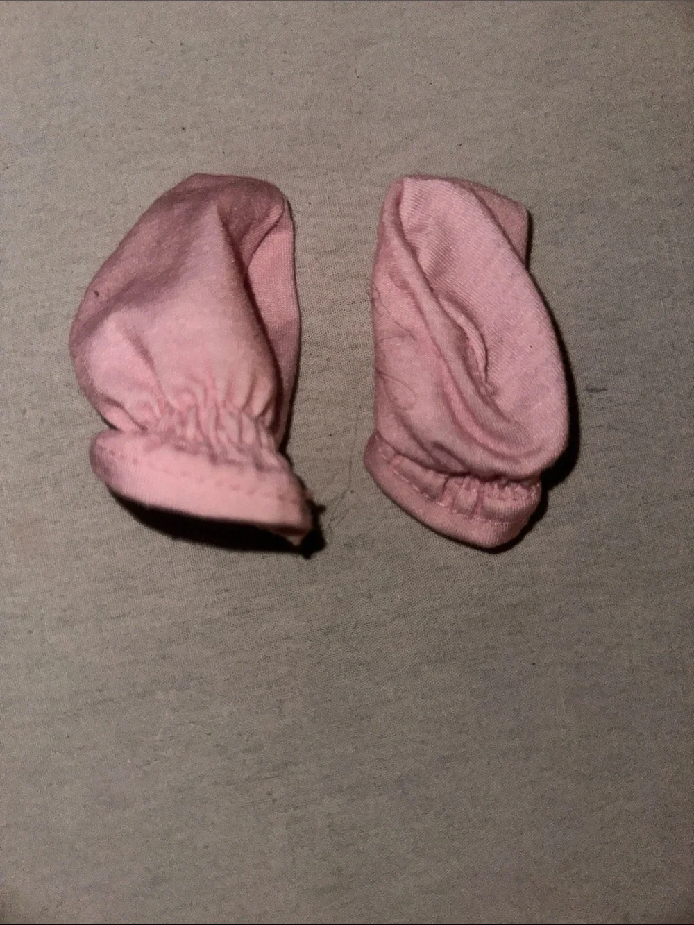 Pink Baby Mittens - Soft Cotton Pair
